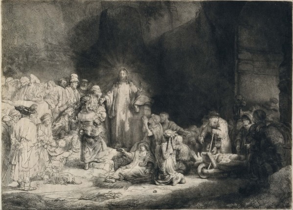 Christ Preaching by Rembrandt
